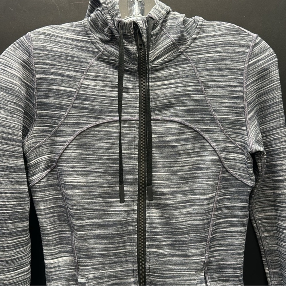 Lululemon Hooded Define Jacket *Nulu Heathered Black/White/Black size 6 - Picture 10 of 15